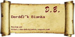 Derdák Bianka névjegykártya