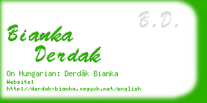 bianka derdak business card
