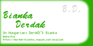 bianka derdak business card